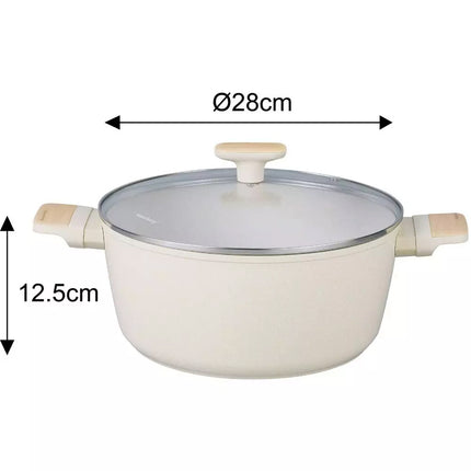 Batterie de Cuisine 12 Pièces avec Revêtement en Marbre - Compatible Induction, Gaz et Toutes Sources de Chaleur - KLAUSBERG