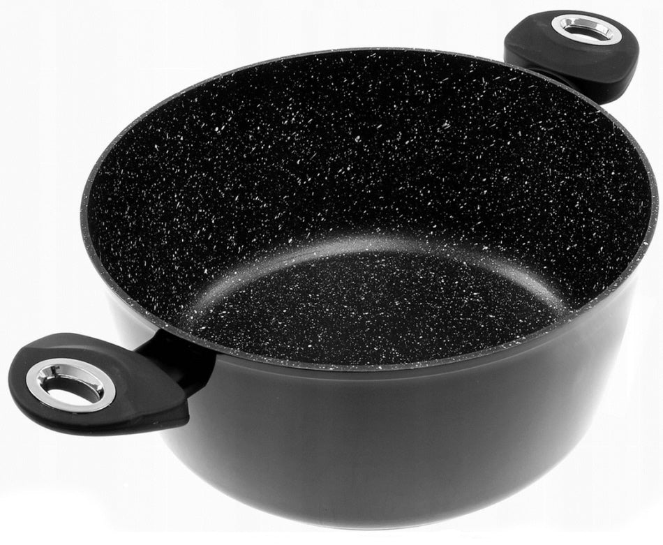 Pannenset - Kookpan - Inductie - 15 delig marmeren coating - Zwart