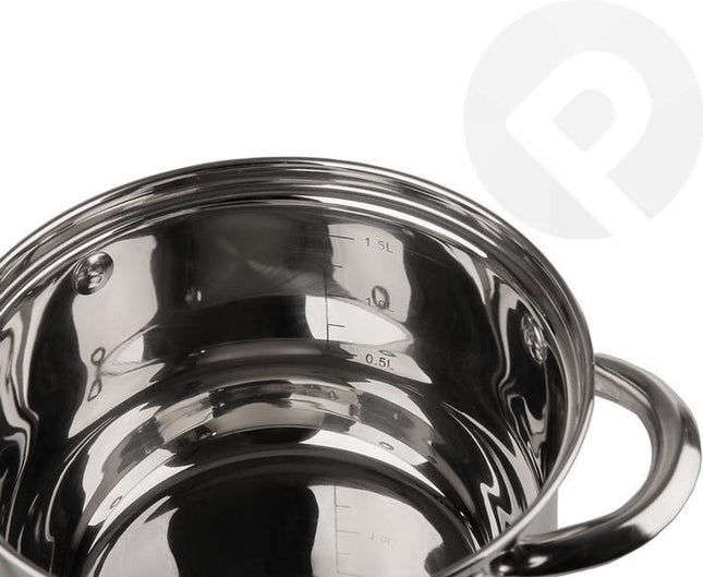 Set de casseroles - 8 pièces - Inox - Tous feux