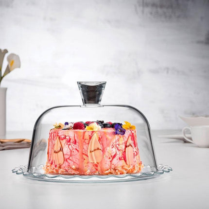 Pasabahce Petite Patisserie - Présentoir à gâteau avec couvercle - 22 cm