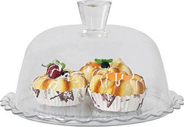 Pasabahce Petite Patisserie - Présentoir à gâteau avec couvercle - 22 cm