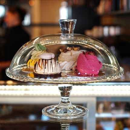 Plateau Pasabahce - Avec Cloche - Verre - 32,2 cm