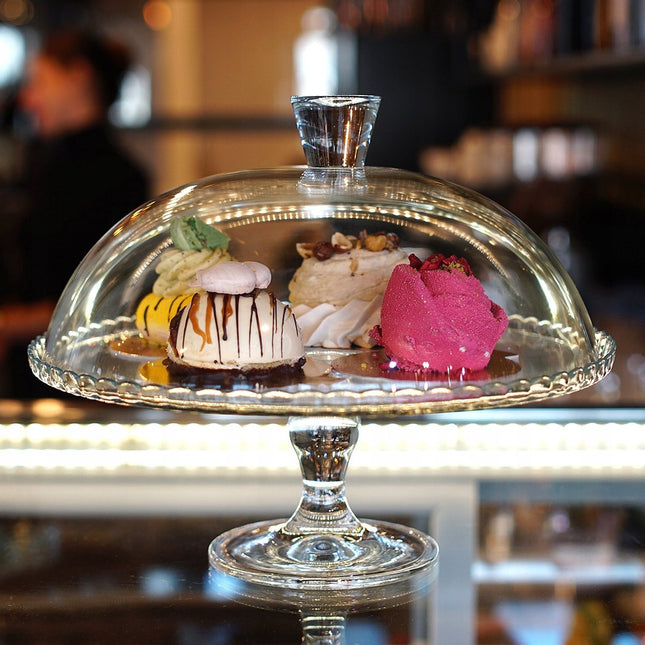 Plateau Pasabahce - Avec Cloche - Verre - 32,2 cm