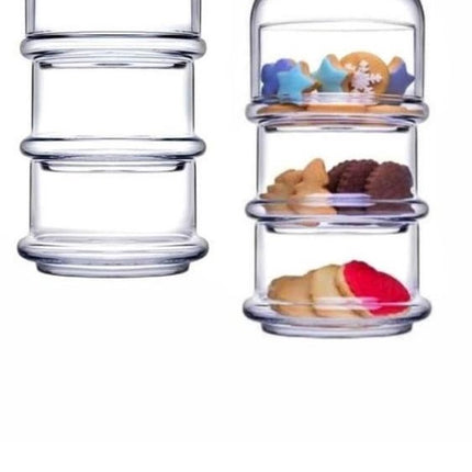 Pasabahce Villa Patisserie – Pot de Rangement en Verre Mini – 3 étages