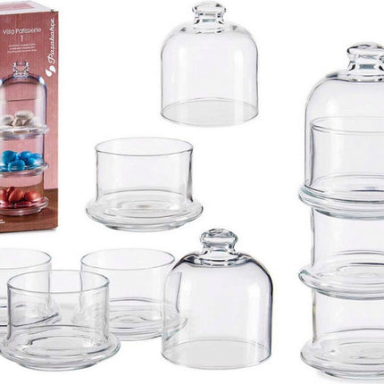 Pasabahce Villa Patisserie – Pot de Rangement en Verre Mini – 3 étages