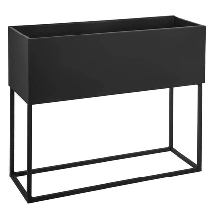 Jardinière sur pied en 2 parties - Métal - Noir