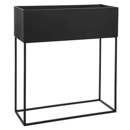 Jardinière sur pied en 2 parties - Métal - Noir