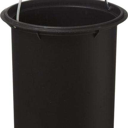 Poubelle à pédale - gris foncé - métal - 3 L