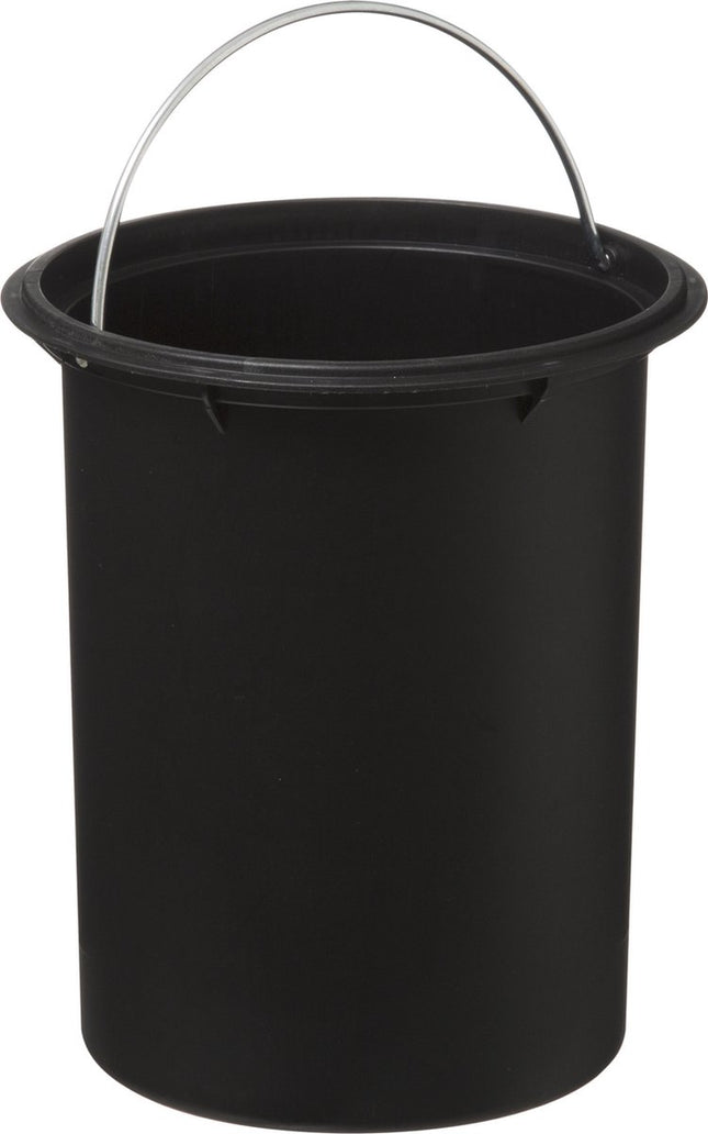 Poubelle à pédale - gris foncé - métal - 3 L