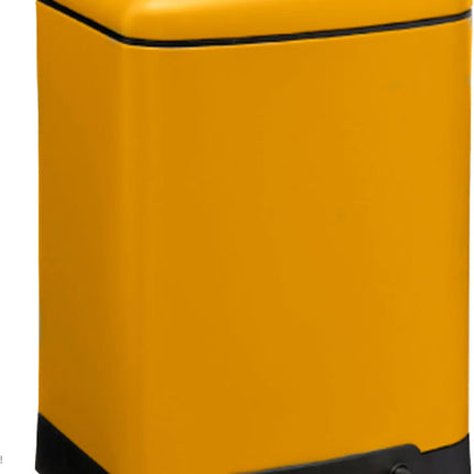 Poubelle/poubelle à pédale - argent - métal - 6 litres - 23 x 22 x 32 cm