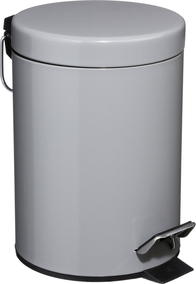 Poubelle à pédale en métal noir 3 L