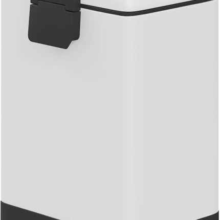 Poubelle/poubelle à pédale - argent - métal - 6 litres - 23 x 22 x 32 cm