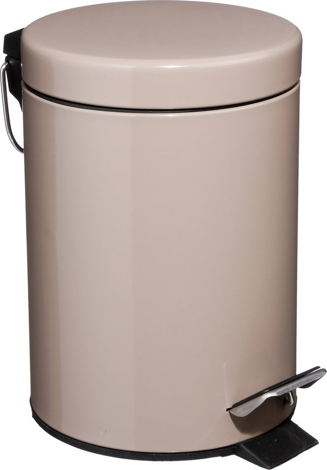 Poubelle à pédale en métal noir 3 L