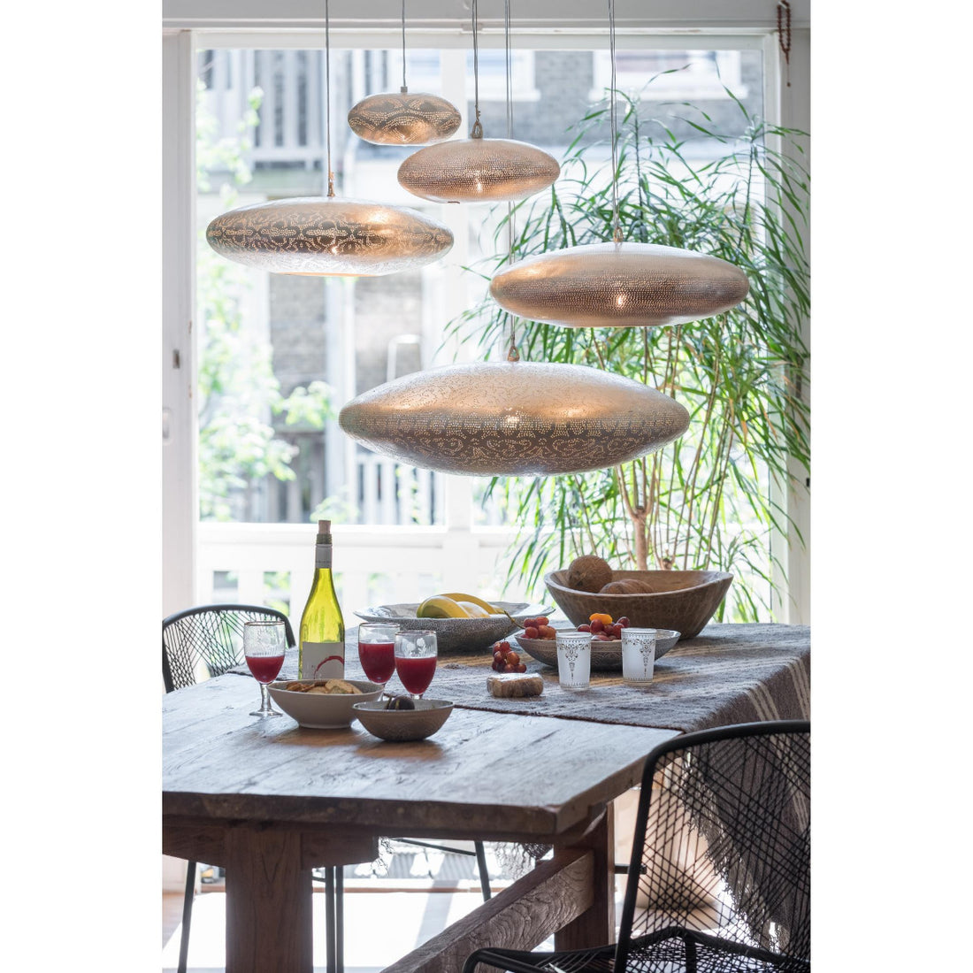 Pendant Lamp - Gabs - Filigree - M - Silver