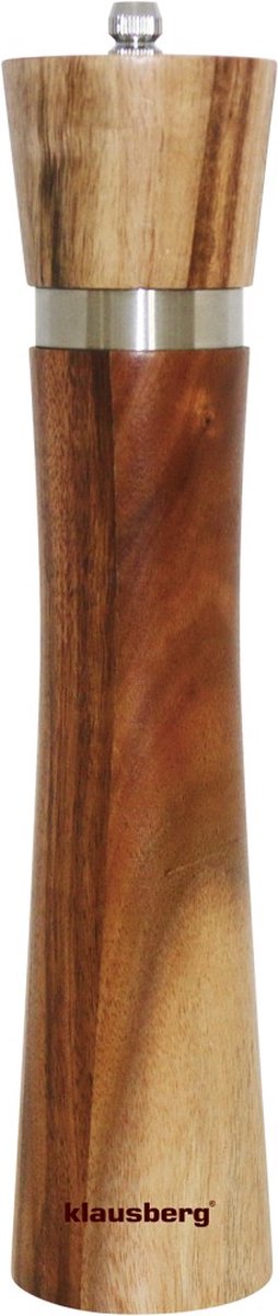 Klausberg Peper of zout molen - 25 cm hoog - Acacia hout