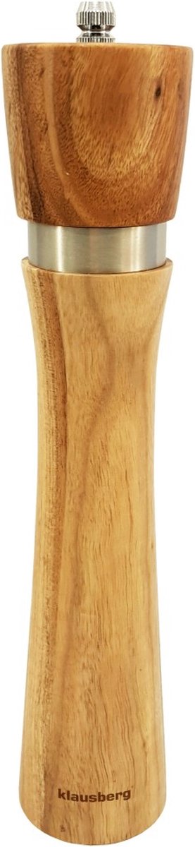 Klausberg Peper of zout molen - 25 cm hoog - Acacia hout