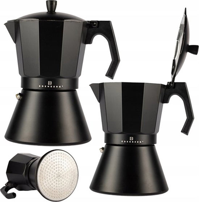 Edënbërg Black Line - Percolateur - Cafetière 12 tasses - Machine à expresso 400 ml