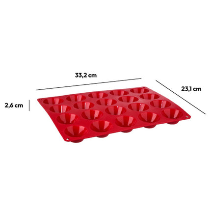 Moule à Petit Four en silicone 33,2 x 23,1 x 2,6cm |20 cavités - moule à gâteau