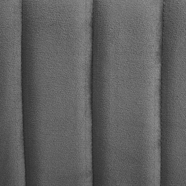 Pouffe 6 pans velours gris 52x48x30 cm