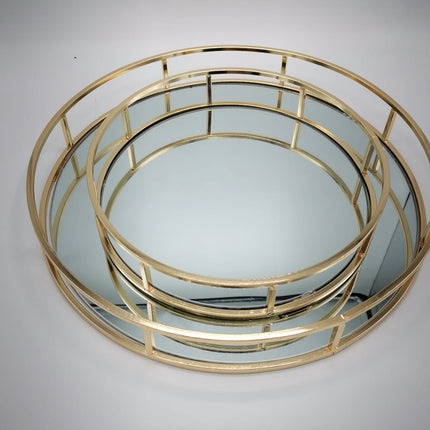 Plateau miroir rond