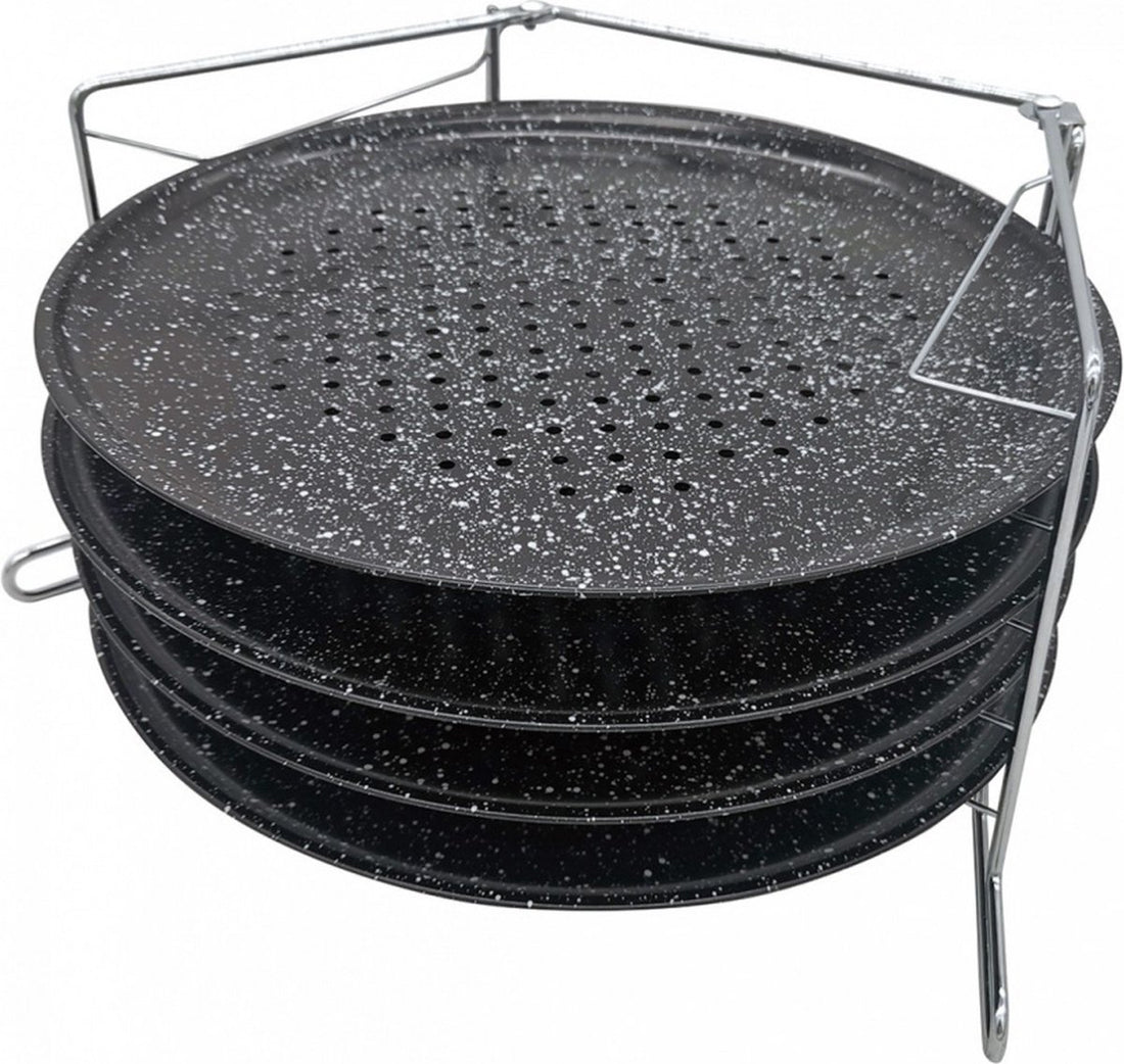 Kinghoff pizza rek voor in de oven – 4 pizza's tegelijk, Ø 32 cm – foto 2