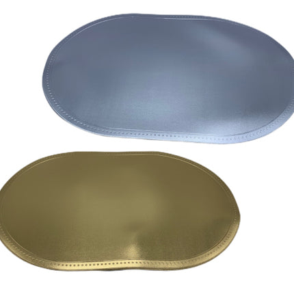 Set de table ovale en cuir PU