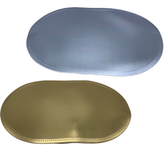Set de table ovale en cuir PU