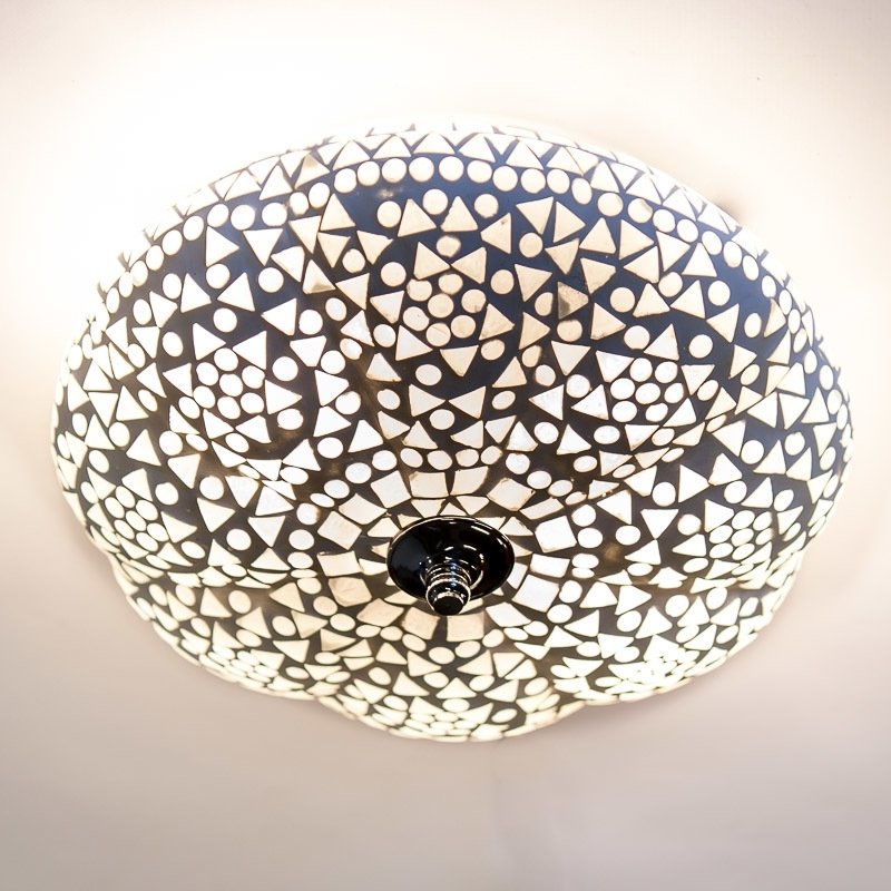 Orientalische Mosaik-Deckenleuchte Melone transparent – Ø 25 cm