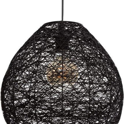 Plafonnier Atmosphera Mona Papier Noir (Ø 34 x 35 cm)