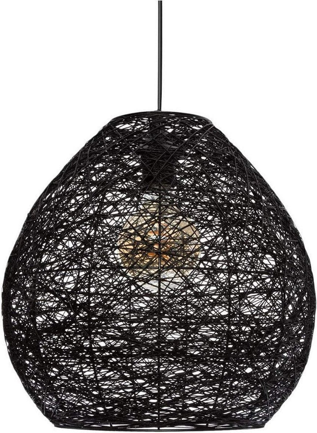 Plafonnier Atmosphera Mona Papier Noir (Ø 34 x 35 cm)