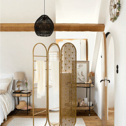 Plafonnier Atmosphera Mona Papier Noir (Ø 34 x 35 cm)