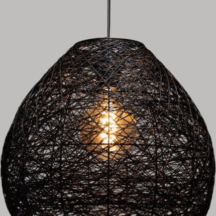 Plafonnier Atmosphera Mona Papier Noir (Ø 34 x 35 cm)