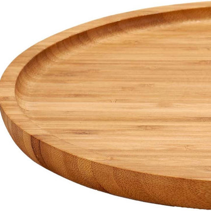 Planche de service plate en bambou ronde 25 cm