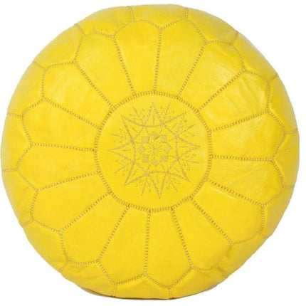 Pouf marocain jaune