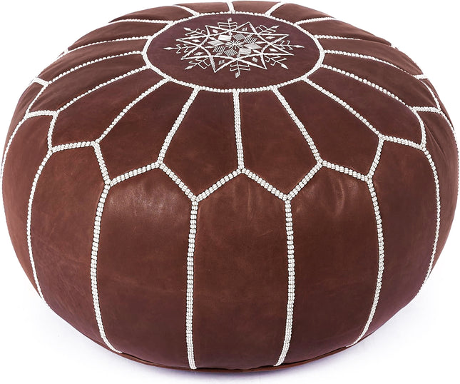 Pouf marocain taupe