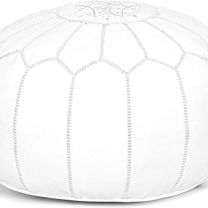 Pouf marocain blanc
