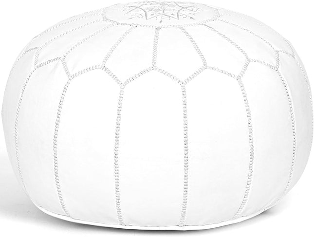 Pouf marocain blanc