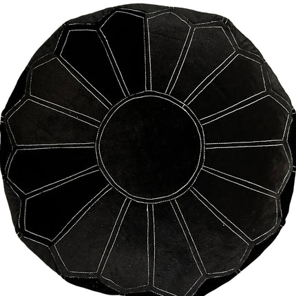 Pouf rond marocain en velours doux