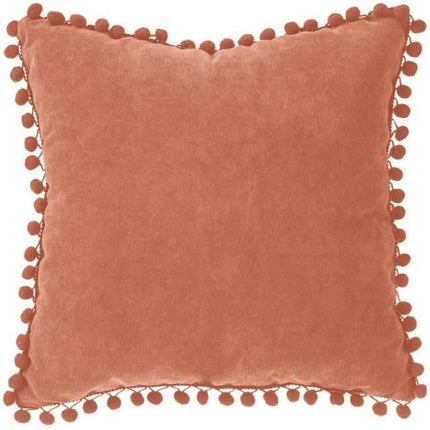 Coussin - Coussin décoratif à pompons - 40 x 40 cm
