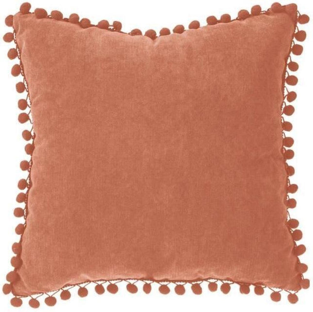 Coussin - Coussin décoratif à pompons - 40 x 40 cm
