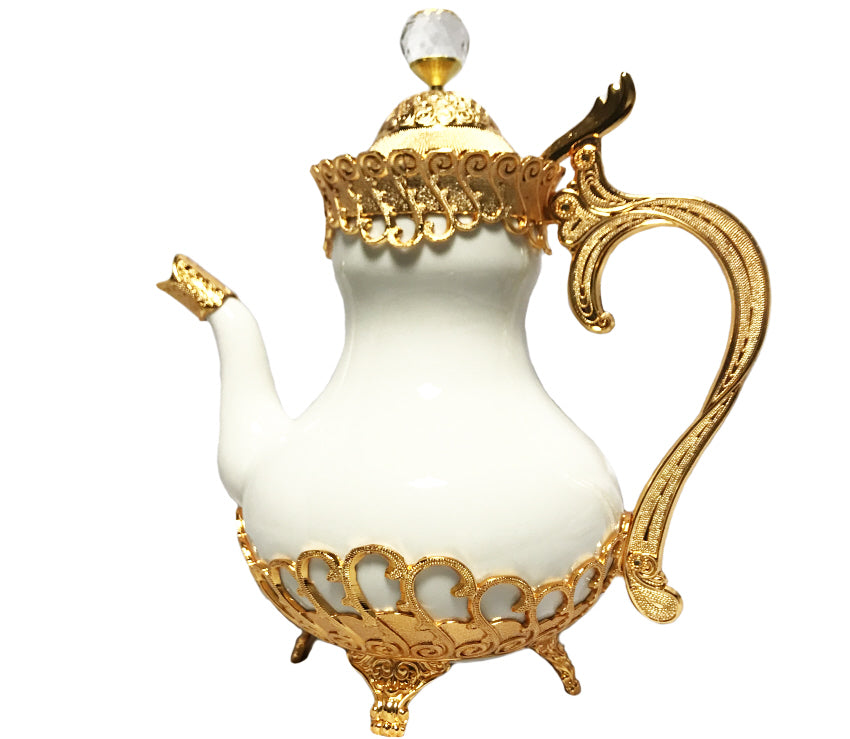 Gold porcelain teapot