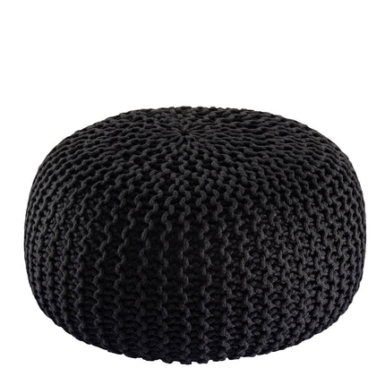 Pouf d'intérieur et d'extérieur - tricoté - Ø 45 cm