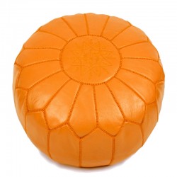 Pouf Marocain Jaune Ø 50 Cm