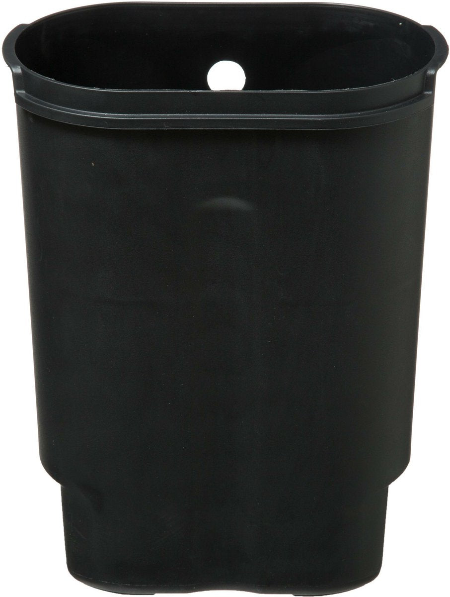 Prullenbak/pedaalemmer zwart rvs metaal 6 liter - 15x24x30 cm