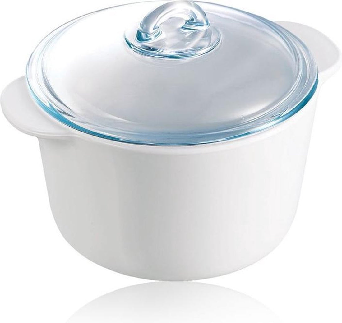 Pyrex Flame Kochtopf - Glaskeramik - Weiß - 18 x 18 x 9,6 cm - 1,1 l