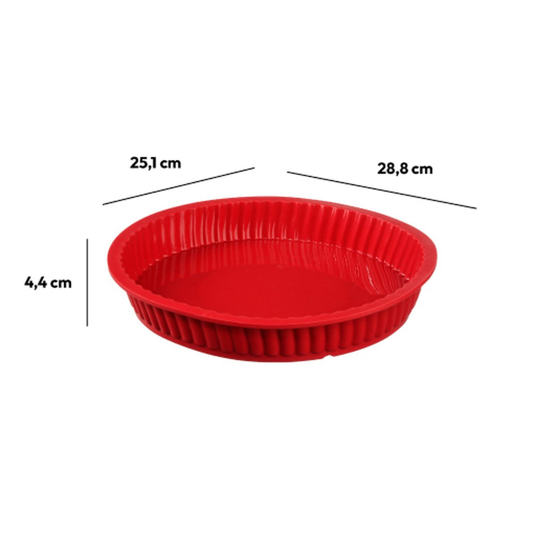 Silicone cake tin red Ø 24CM - Quiche pan - Butter cake tin