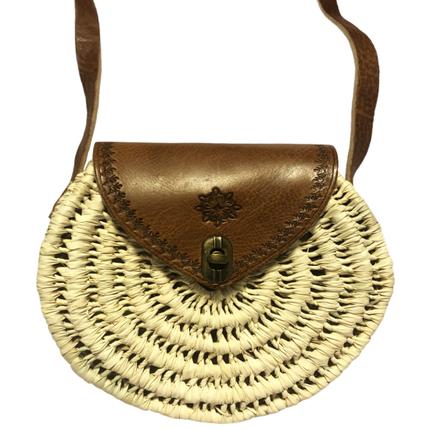 Sac à bandoulière en raphia
