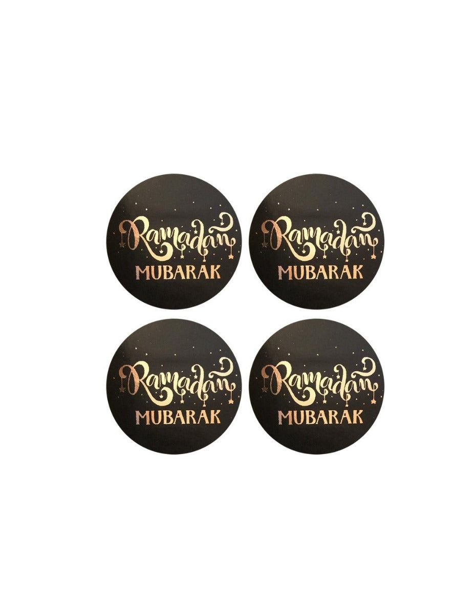 Ramadan Mubarak Sticker Goldfolie - Schwarz mit Gold