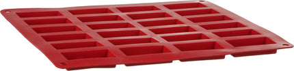 Moule à cake rectangulaire en silicone pour 24 mini financiers 5,6 x 2,5 cm (mini pâtisseries)