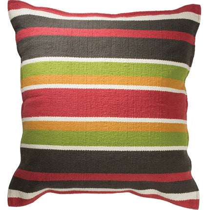 Housse de Coussin Orientale 100% Coton - à rayures multiples - 45 x 45 cm
